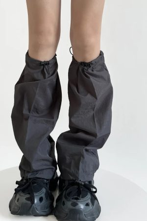 New Style Trends - Storm Mode Y2k Drawstring Leg Warmers - Outfit Ideas