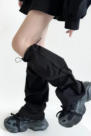 New Style Trends - Storm Mode Y2k Drawstring Leg Warmers - Outfit Ideas