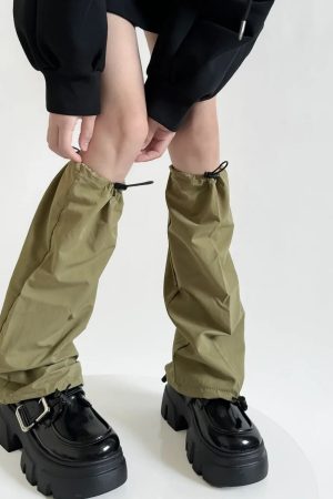 New Style Trends - Storm Mode Y2k Drawstring Leg Warmers - Outfit Ideas