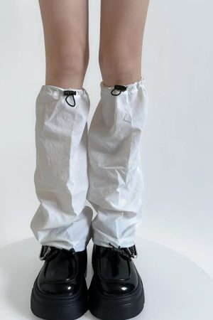 New Style Trends - Storm Mode Y2k Drawstring Leg Warmers - Outfit Ideas
