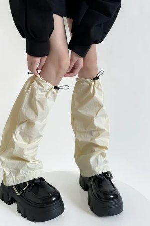 New Style Trends - Storm Mode Y2k Drawstring Leg Warmers - Outfit Ideas