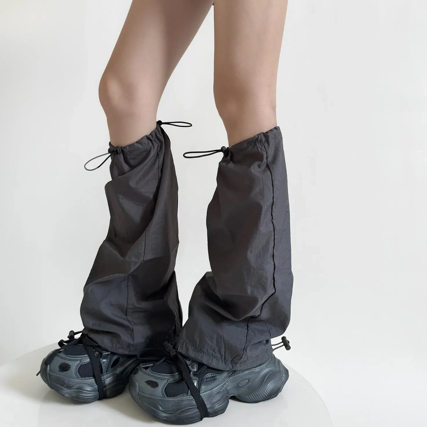 New Style Trends - Storm Mode Y2k Drawstring Leg Warmers - Outfit Ideas