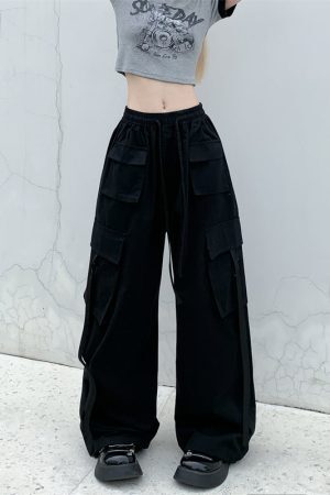 New Style Trends - Strap Down Utility Cargo Y2k Pants - Outfit Ideas