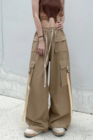 New Style Trends - Strap Down Utility Cargo Y2k Pants - Outfit Ideas