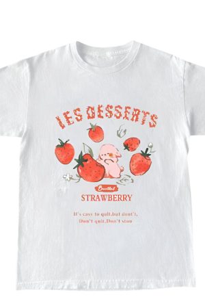 New Style Trends - Strawberry Bunny Dessert Aesthetic T-Shirt - Outfit Ideas
