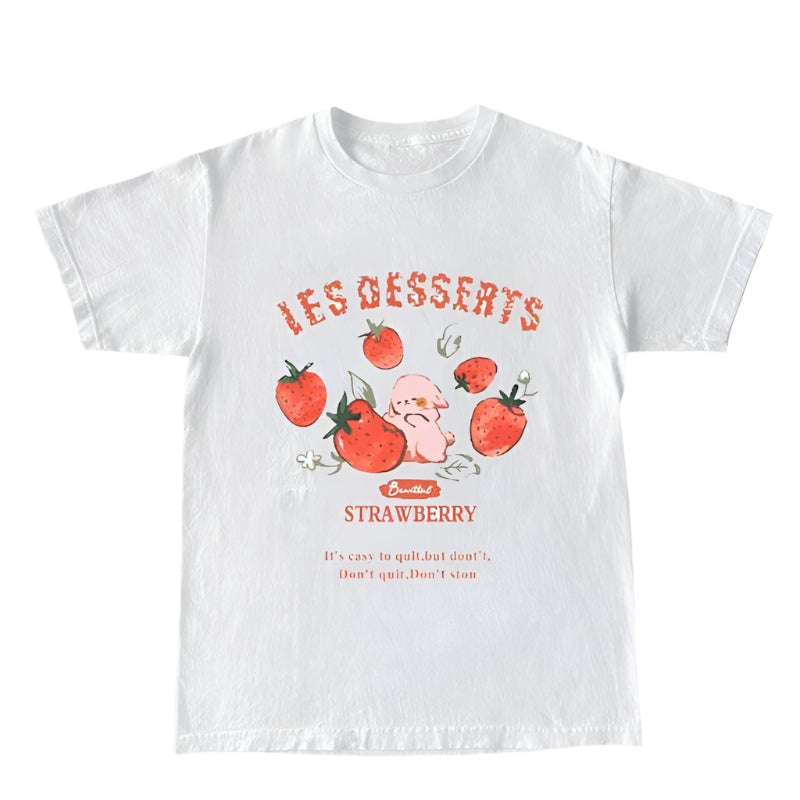 New Style Trends - Strawberry Bunny Dessert Aesthetic T-Shirt - Outfit Ideas New Style Trends - Strawberry Bunny Dessert Aesthetic T-Shirt - Outfit Ideas