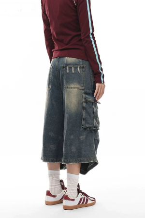 New Style Trends - Street Slam Washed Y2k Cargo Shorts - Outfit Ideas