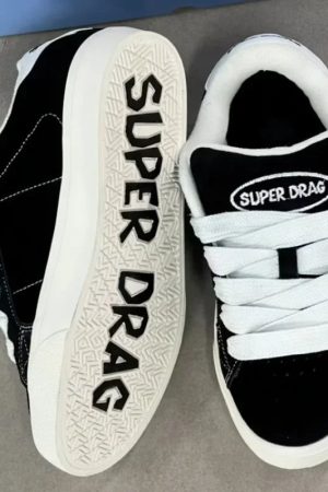 New Style Trends - Super Drag Edgy Skate Sneakers - Outfit Ideas