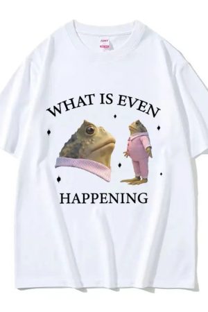 New Style Trends - Surreal Frog Meme Aesthetic T-Shirt - Outfit Ideas