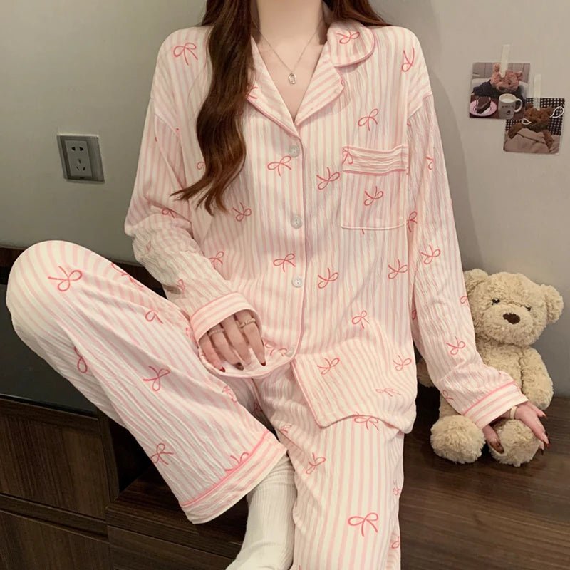 New Style Trends - Sweet Bow Dream Coquette Pajama Set - Outfit Ideas