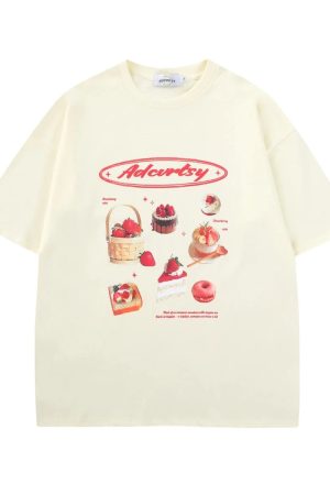 New Style Trends - Sweet Treats Oversized Aesthetic T-shirt - Outfit Ideas