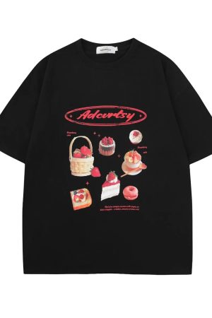 New Style Trends - Sweet Treats Oversized Aesthetic T-shirt - Outfit Ideas