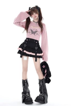 New Style Trends - Sweet Vengeance Buckled Pastel Goth Skirt - Outfit Ideas