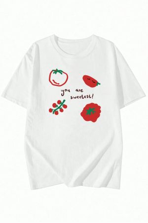 New Style Trends - Sweetest Tomato Sketch Aesthetic T-Shirt - Outfit Ideas