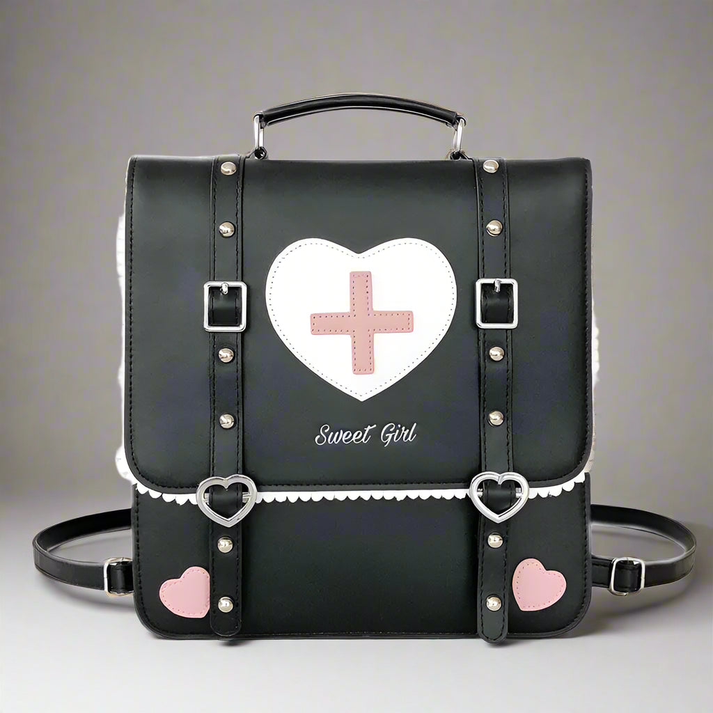 New Style Trends - Sweetheart Medic Satchel Kawaii Backpack - Outfit Ideas New Style Trends - Sweetheart Medic Satchel Kawaii Backpack - Outfit Ideas