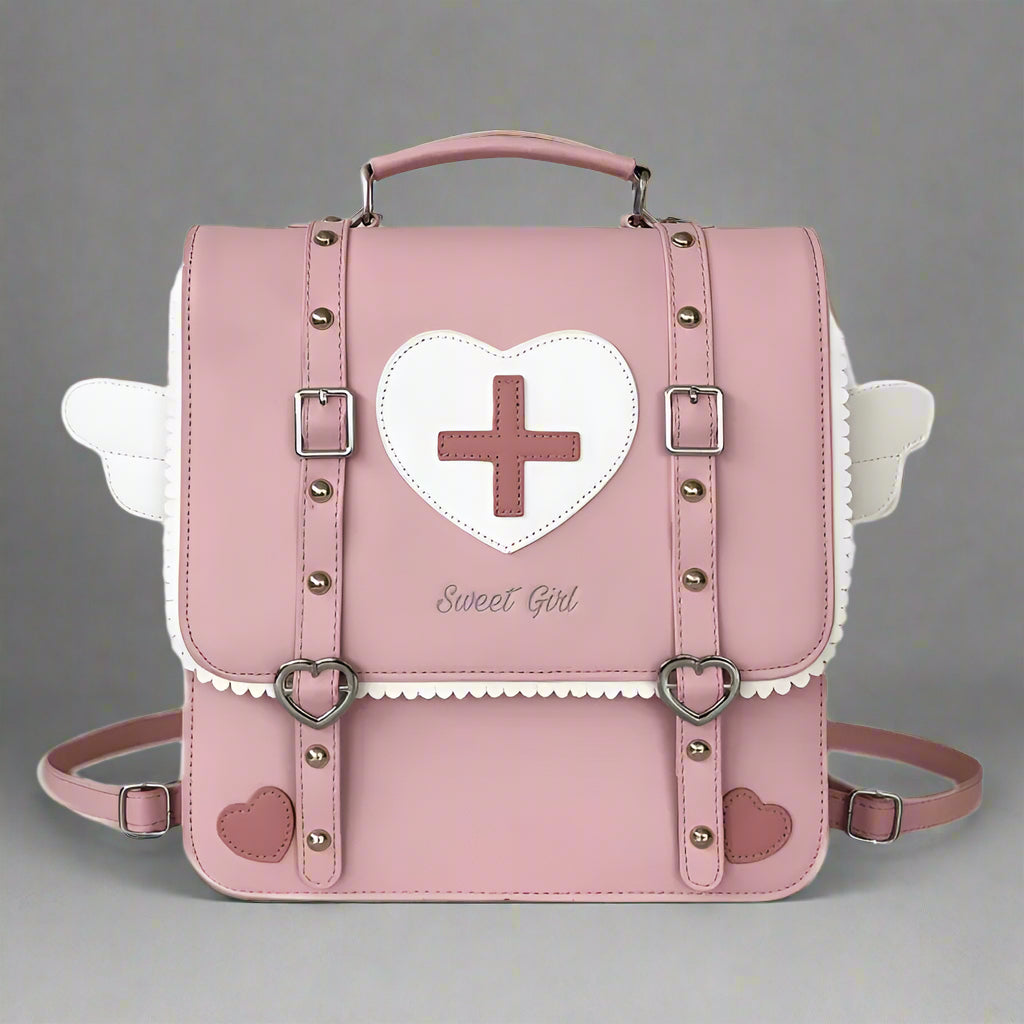 New Style Trends - Sweetheart Medic Satchel Kawaii Backpack - Outfit Ideas New Style Trends - Sweetheart Medic Satchel Kawaii Backpack - Outfit Ideas