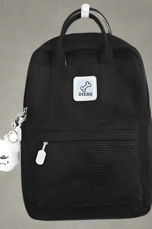 New Style Trends - Teddy Corduroy Kawaii Backpack - Outfit Ideas