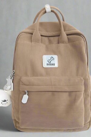 New Style Trends - Teddy Corduroy Kawaii Backpack - Outfit Ideas