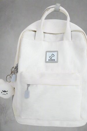 New Style Trends - Teddy Corduroy Kawaii Backpack - Outfit Ideas
