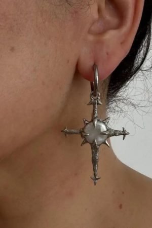 New Style Trends - Thorn Relic Cross Goth Earrings - Outfit Ideas