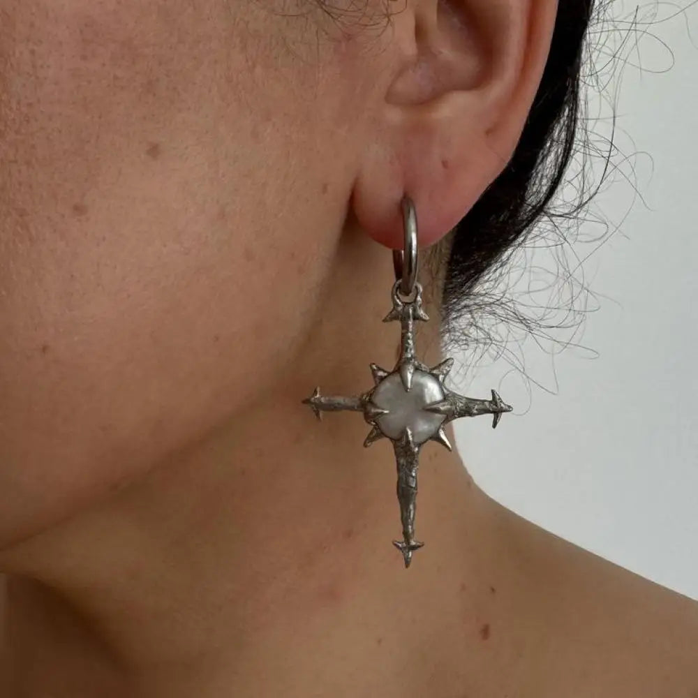 New Style Trends - Thorn Relic Cross Goth Earrings - Outfit Ideas New Style Trends - Thorn Relic Cross Goth Earrings - Outfit Ideas