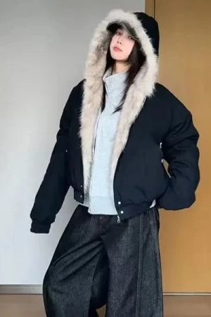 New Style Trends - Urban Frost Fur Y2k Jacket - Outfit Ideas