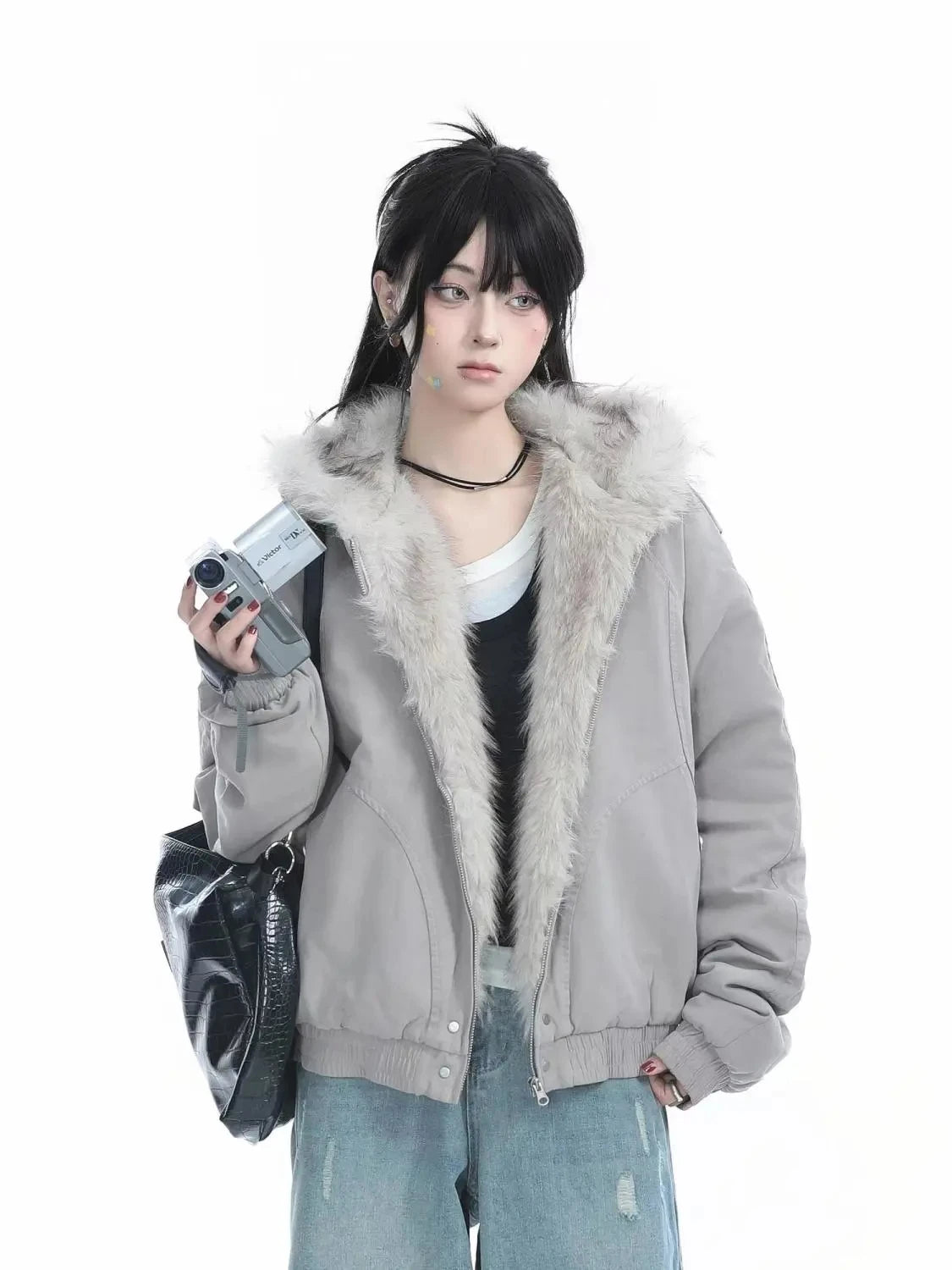 New Style Trends - Urban Frost Fur Y2k Jacket - Outfit Ideas New Style Trends - Urban Frost Fur Y2k Jacket - Outfit Ideas