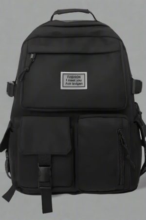 New Style Trends - Urban Utility Buckle Aesthetic Backpack - Outfit Ideas