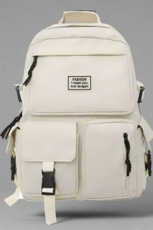 New Style Trends - Urban Utility Buckle Aesthetic Backpack - Outfit Ideas
