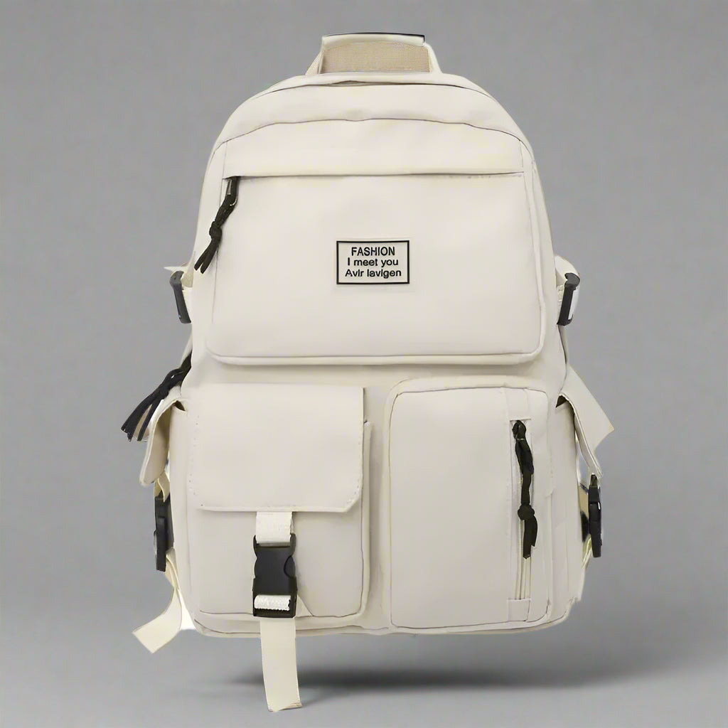 New Style Trends - Urban Utility Buckle Aesthetic Backpack - Outfit Ideas