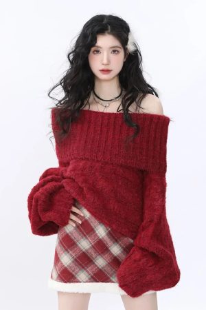 New Style Trends - Velvet Fluff Romance Sweater - Outfit Ideas