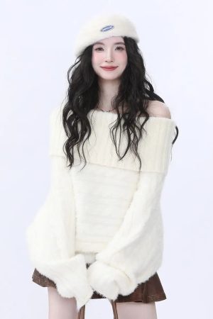 New Style Trends - Velvet Fluff Romance Sweater - Outfit Ideas