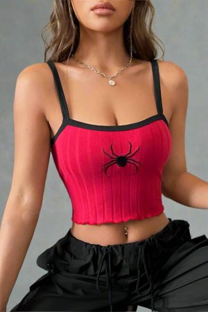New Style Trends - Venom Kiss Spider Alt Crop Top - Outfit Ideas