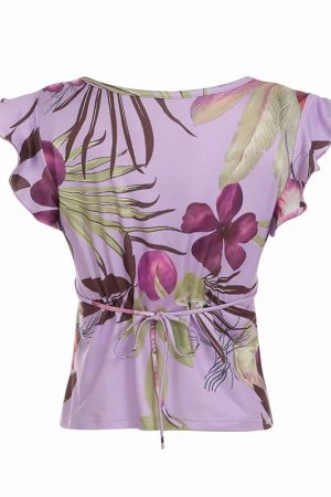 New Style Trends - Violet Heat Floral Coquette Top - Outfit Ideas