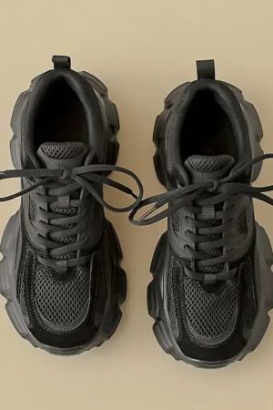 New Style Trends - Violet Mesh Street Edgy Sneakers - Outfit Ideas