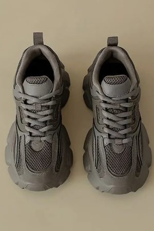 New Style Trends - Violet Mesh Street Edgy Sneakers - Outfit Ideas