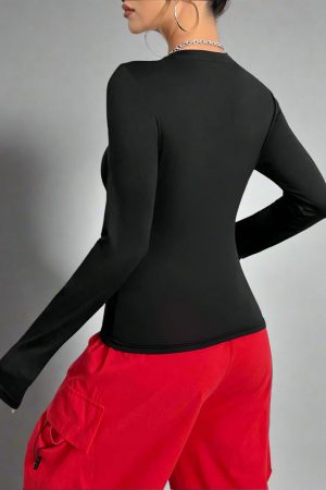 New Style Trends - Webbed Energy Alt Long Sleeve Top - Outfit Ideas