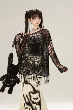 New Style Trends - Webbed Nightmare Alt Mesh Top - Outfit Ideas