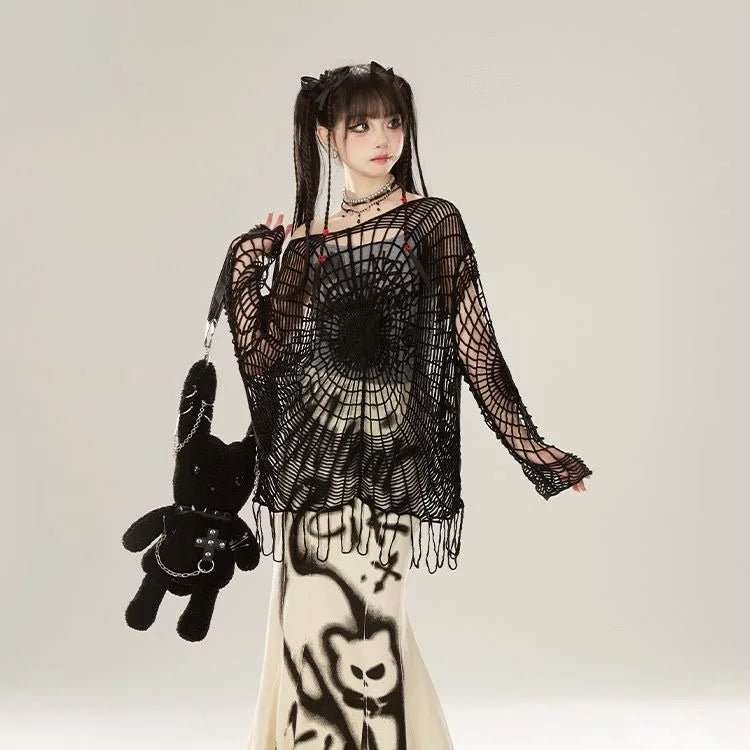 New Style Trends - Webbed Nightmare Alt Mesh Top - Outfit Ideas