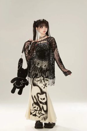 New Style Trends - Webbed Nightmare Alt Mesh Top - Outfit Ideas