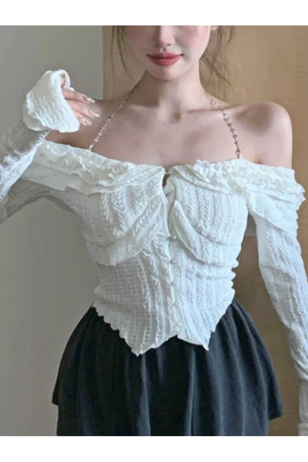 New Style Trends - White Ruffle Kawaii Blouse - Outfit Ideas