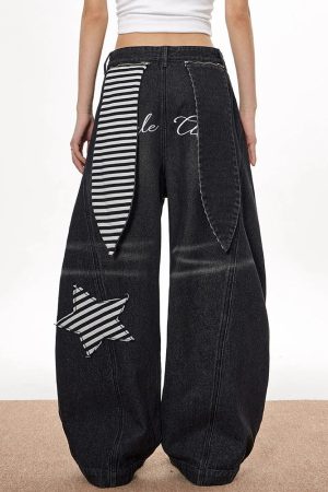New Style Trends - Wide Y2k Star Jeans - Outfit Ideas