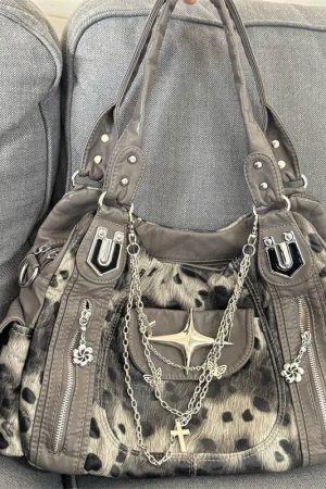 New Style Trends - Wild Requiem Y2k Chain Handbag - Outfit Ideas