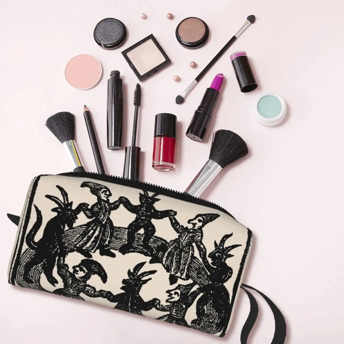 New Style Trends - Witch Circle Print Aesthetic Makeup Bag - Outfit Ideas New Style Trends - Witch Circle Print Aesthetic Makeup Bag - Outfit Ideas