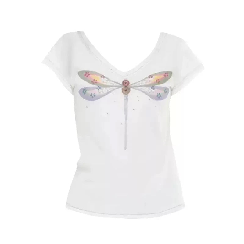 New Style Trends - Y2k Aesthetic Print T-Shirt - Outfit Ideas