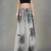 New Style Trends - Y2k Ashen Ruin Distressed Jeans - Outfit Ideas