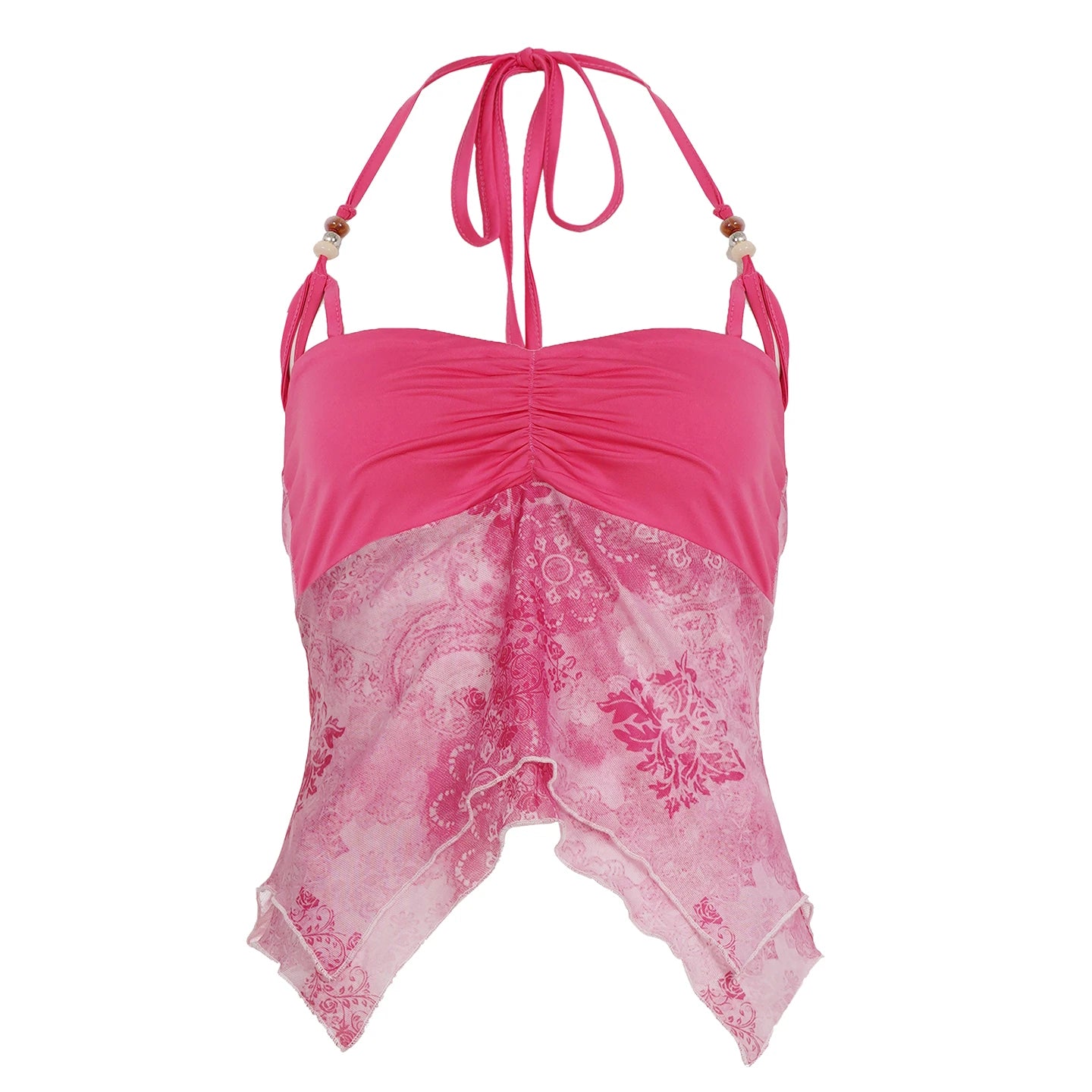 New Style Trends - Y2K Bandana Lace-Up Top - Outfit Ideas