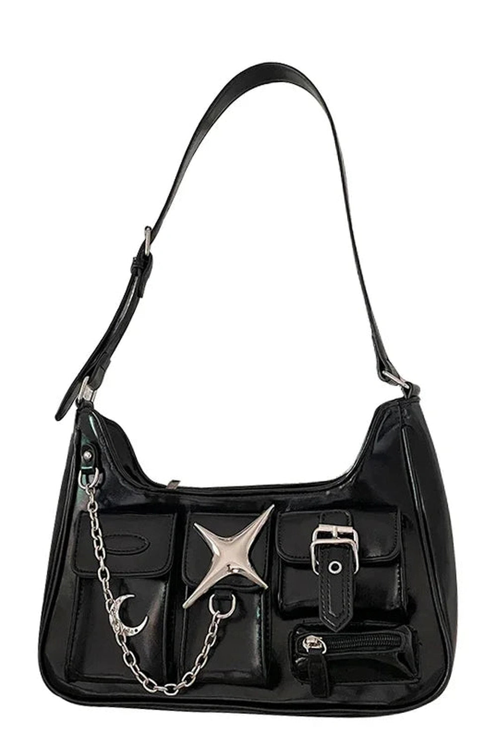 New Style Trends - Y2k Black Chain Handbag - Outfit Ideas