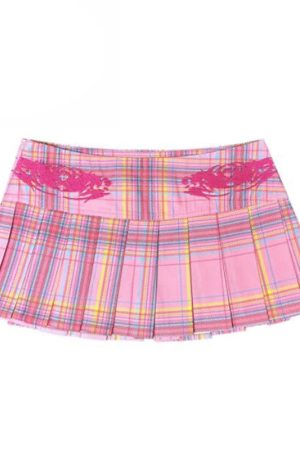 New Style Trends - Y2K Blaze Plaid Mini Skirt - Outfit Ideas