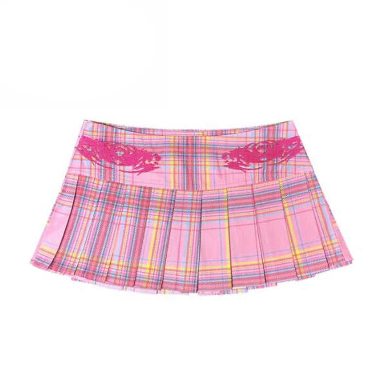 New Style Trends - Y2K Blaze Plaid Mini Skirt - Outfit Ideas